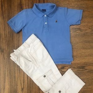 Baby GAP Polo Shirt and Old Navy Beige Pants
